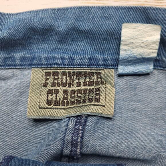 Frontier Classics Molly Maxi Skirt Denim Jean Western Pleated Prairie Large 14 - Picture 7 of 8
